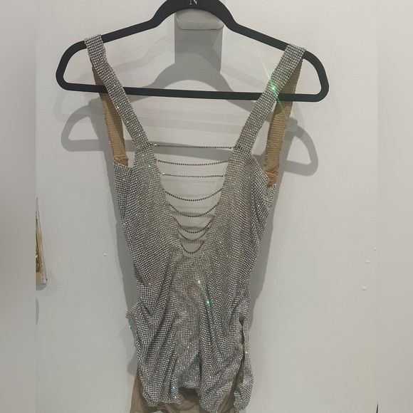 custom sparkly rhinestone deep v dress backless - Picture 12 of 13